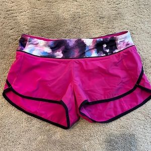 Pink lululemon shorts